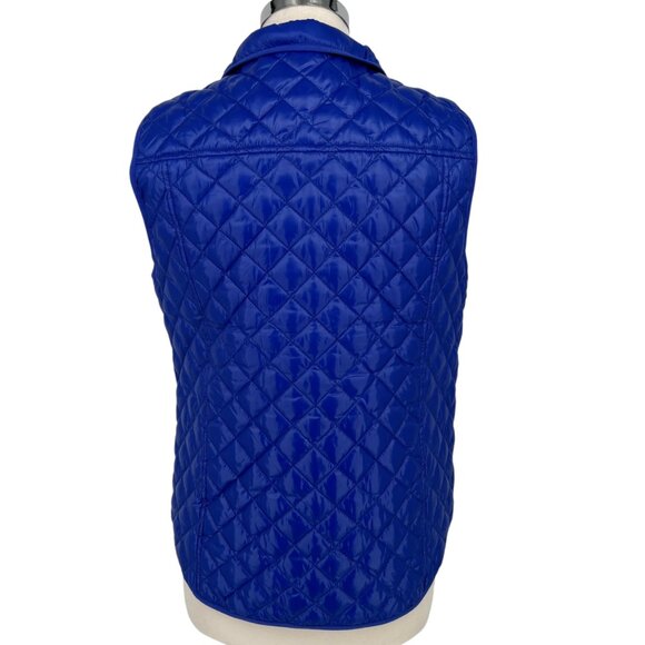 J.Crew Quilted Puffer Vest Bright Purple Blue Size Medium - Picture 8 of 16